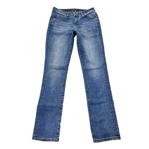 Women's JAG Jeans Medium Wash Straight Leg Denim Western Glove Works Size 4